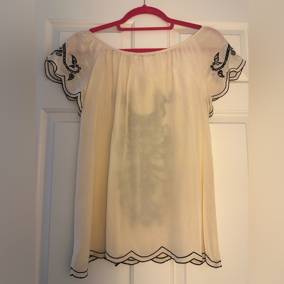 Nanette Lepore size 4 cream blouse - Picture 2 of 5